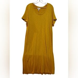 JESSICA SIMPSON Mustard Yellow T-Shirt Dress / Sleepwear 85%Viscose8%Polyest XXL